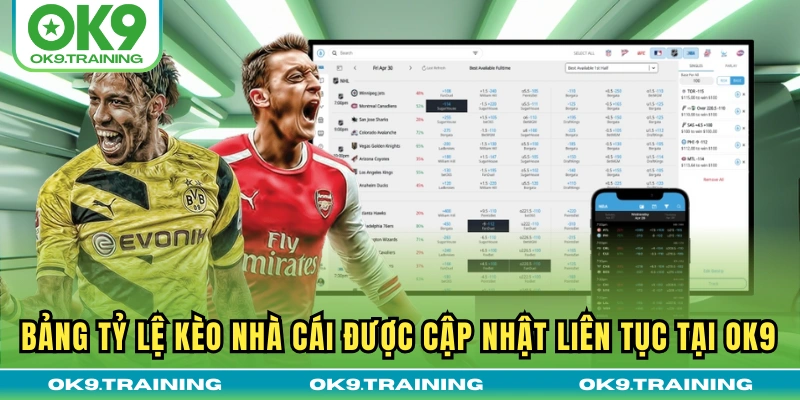 Tỷ Lệ Kèo Nhà Cái | Kiến Thức Quan Trọng Trong Cá Cược 1 Bảng tỷ lệ kèo nhà cái được cập nhật liên tục tại OK9